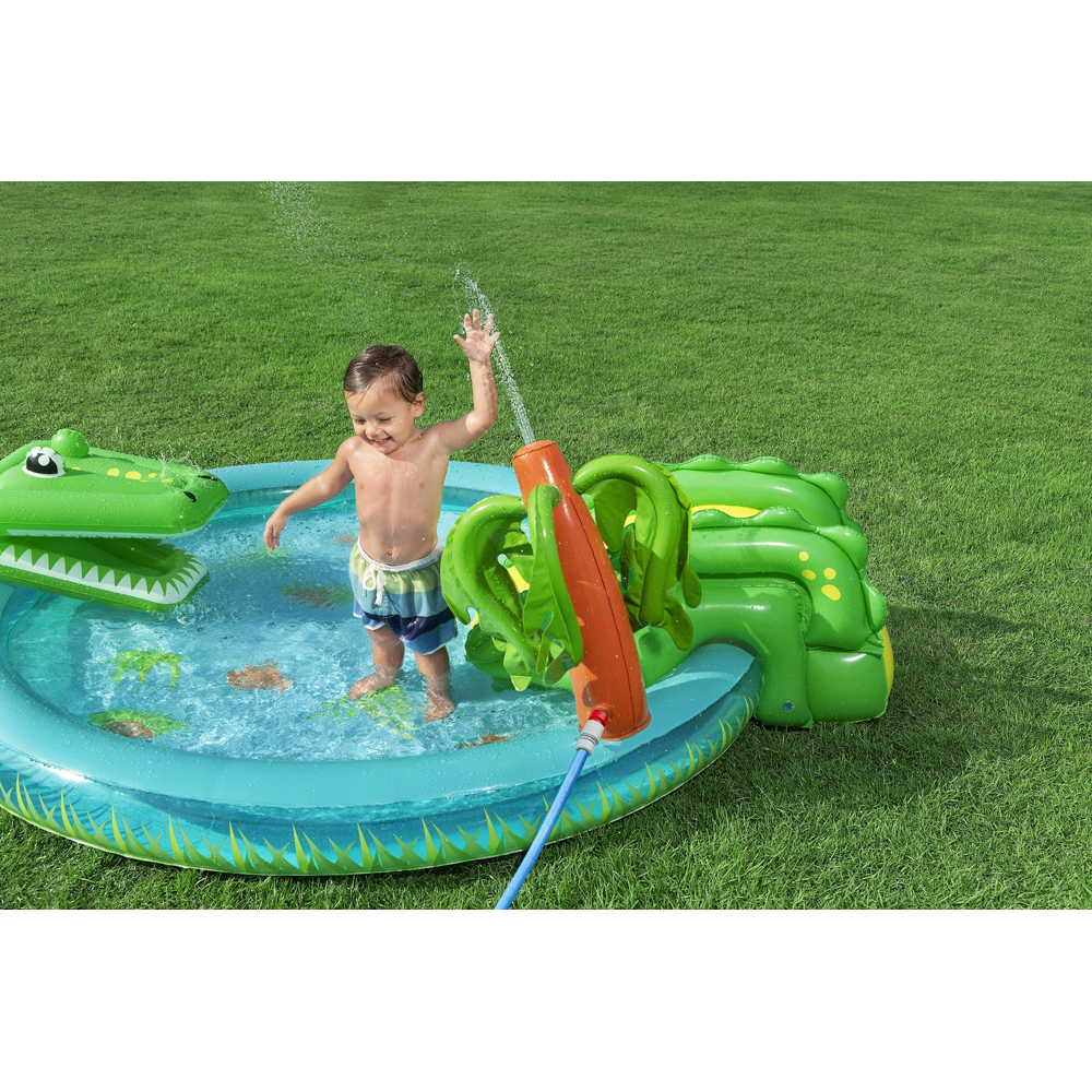 Centru de joaca gonflabil BESTWAY, 2 ani+, 224 x 181 x 72 cm, 210L, tematica crocodil