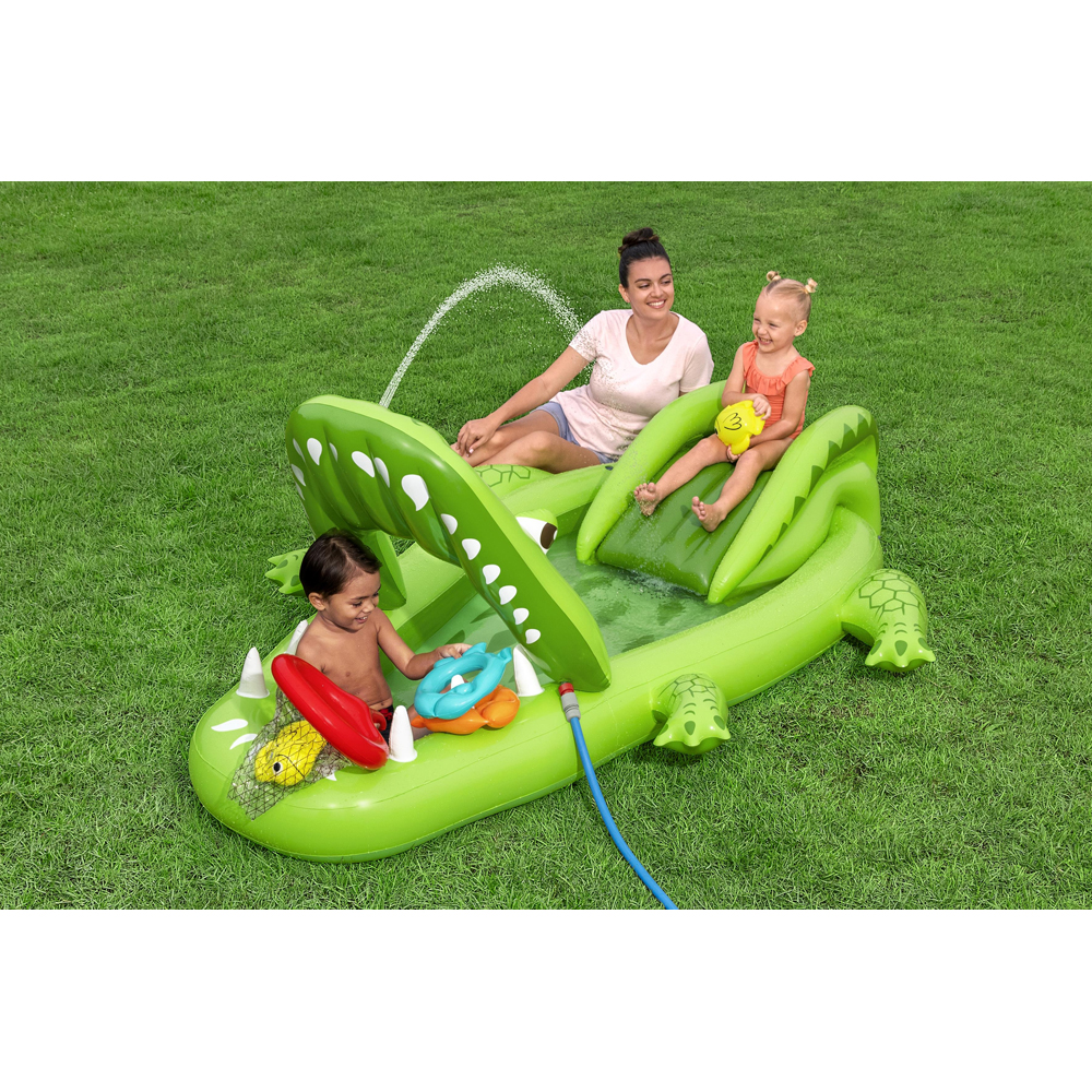 Centru de joaca gonflabil BESTWAY, 2 ani+, 234 x 163 x 87 cm, 152L, tematica aligator