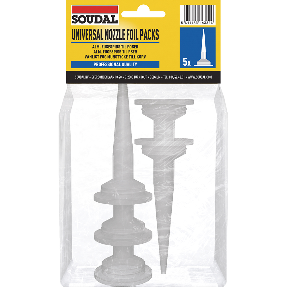 Set aplicatoare pistol cilindric Soudal, 5 bucati