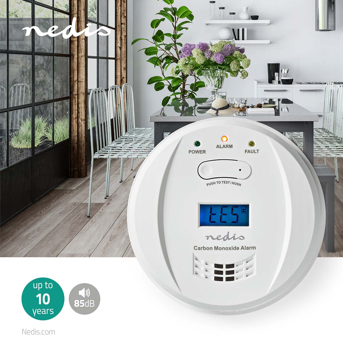 Detector monoxid de carbon, 85DB  Nedis