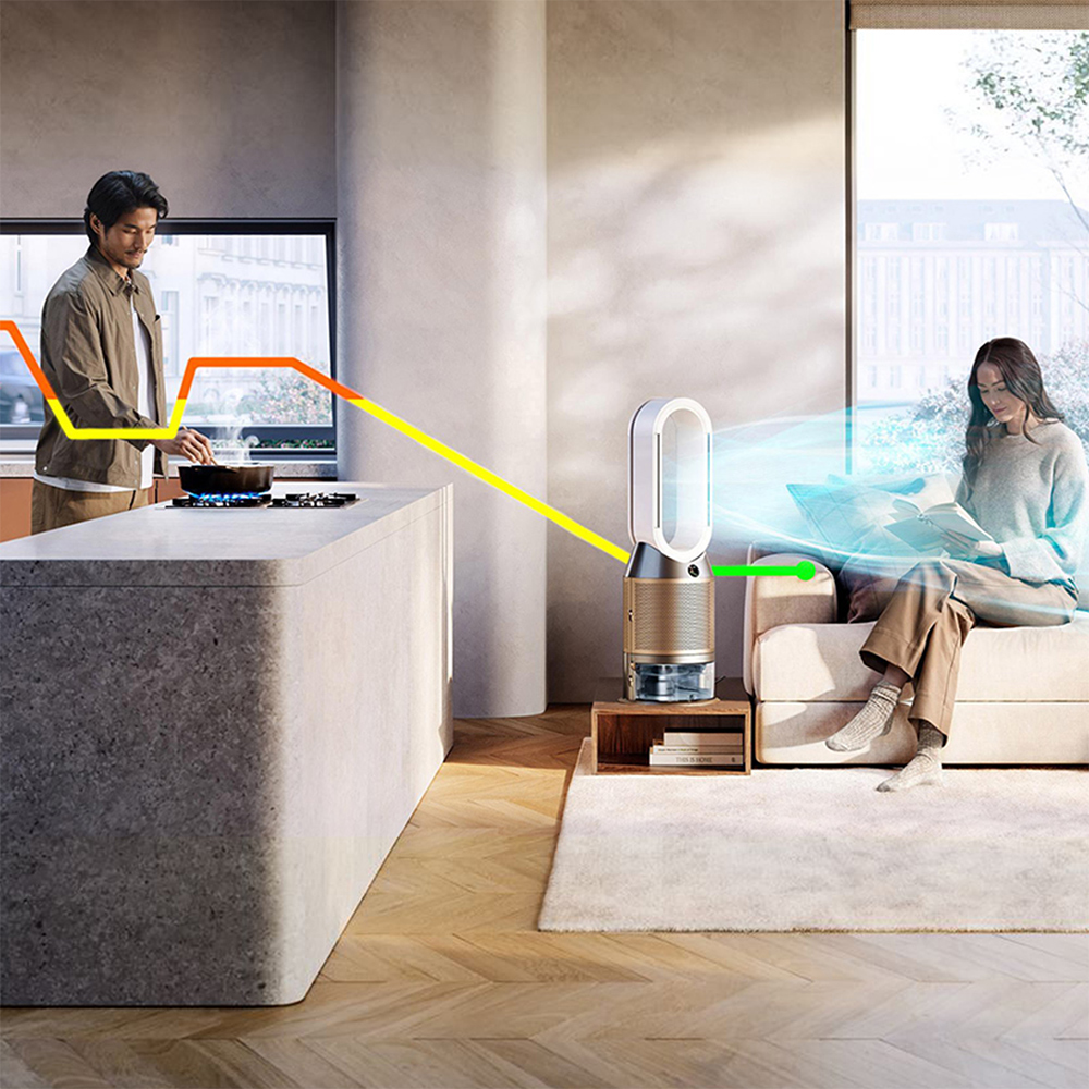 Purificator aer DYSON PH2 DE-NOX PH05, 10 trepte viteza, Hepa, Telecomanda, auriu