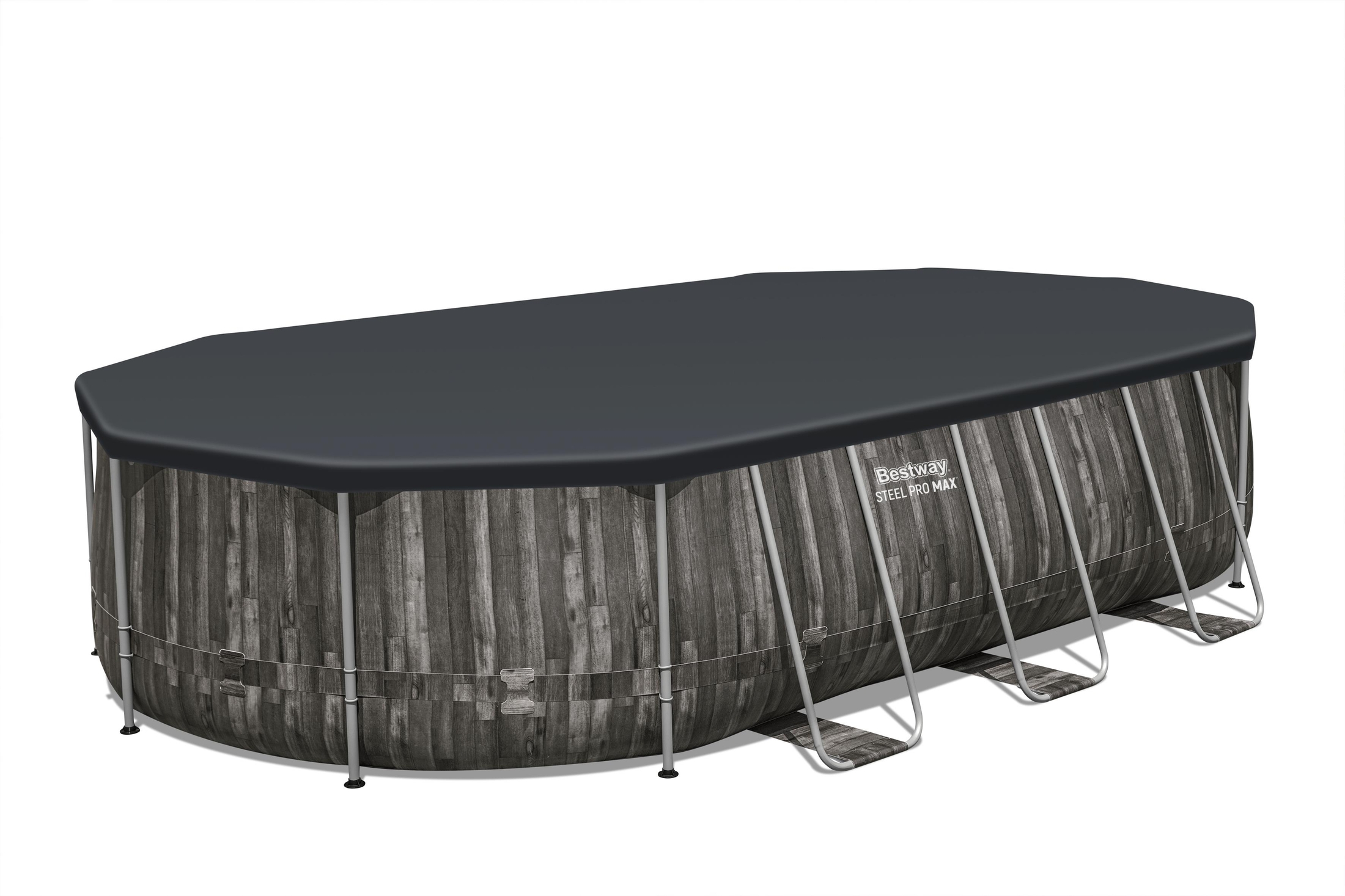 Piscina supraterana BESTWAY STEEL PRO MAX, ovala, cu pompa, 610x366x122cm, 20241L