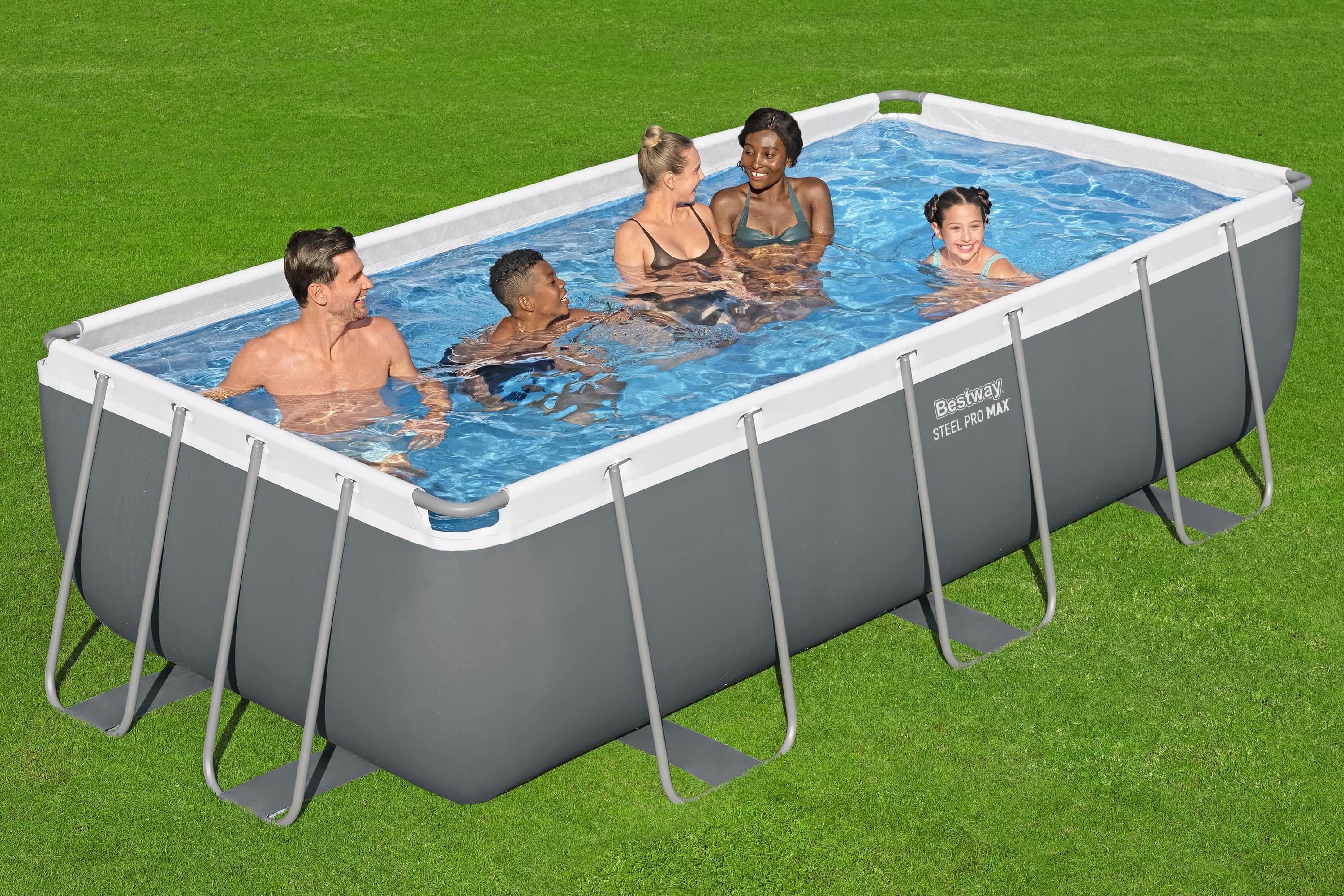 Piscina supraterana BESTWAY STEEL PRO MAX, dreptunghiulara, 404x201x100 cm, 6478L