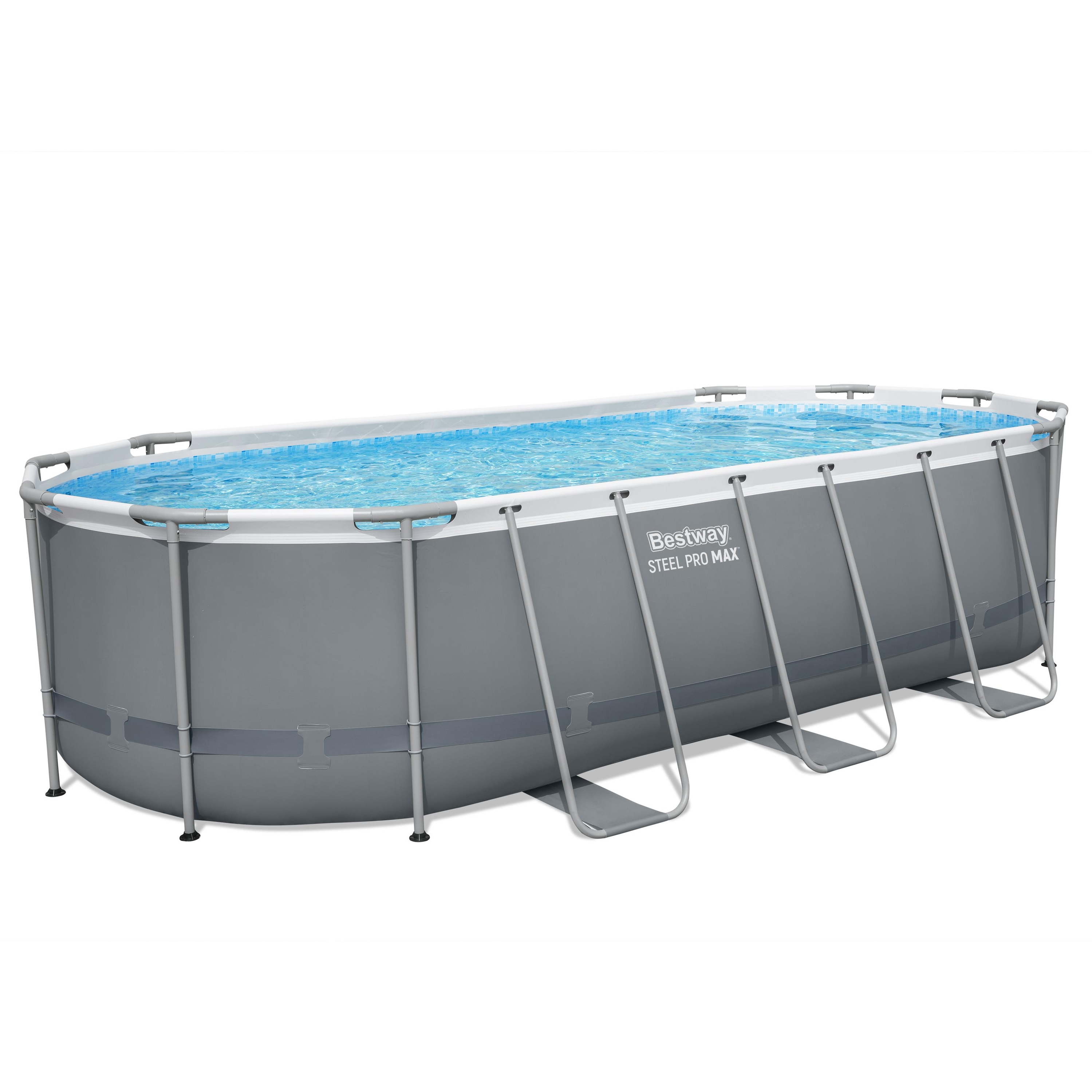 Piscina supraterana ovala BESTWAY STEEL PRO MAX, 549x274x122 cm, 13430L