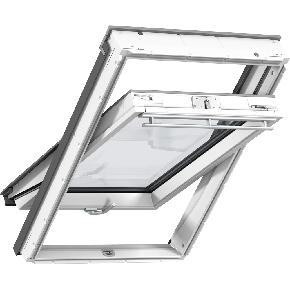 Fereastra mansarda VELUX Basic GLU MK10 0085B, lemn, operare de jos, 78 x 160 cm, alb