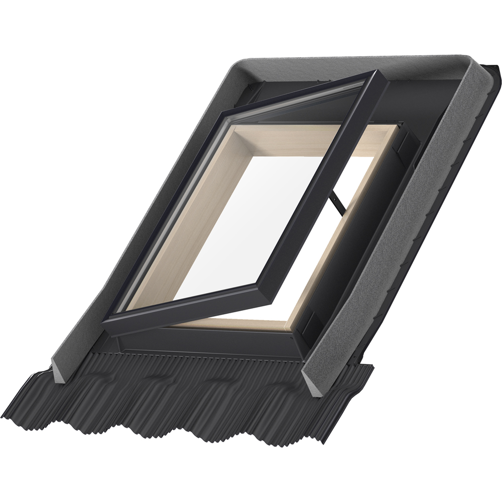 Luminator mansarda VELUX VLT 029 1000, lemn, 45 x 73 cm, gri antracit