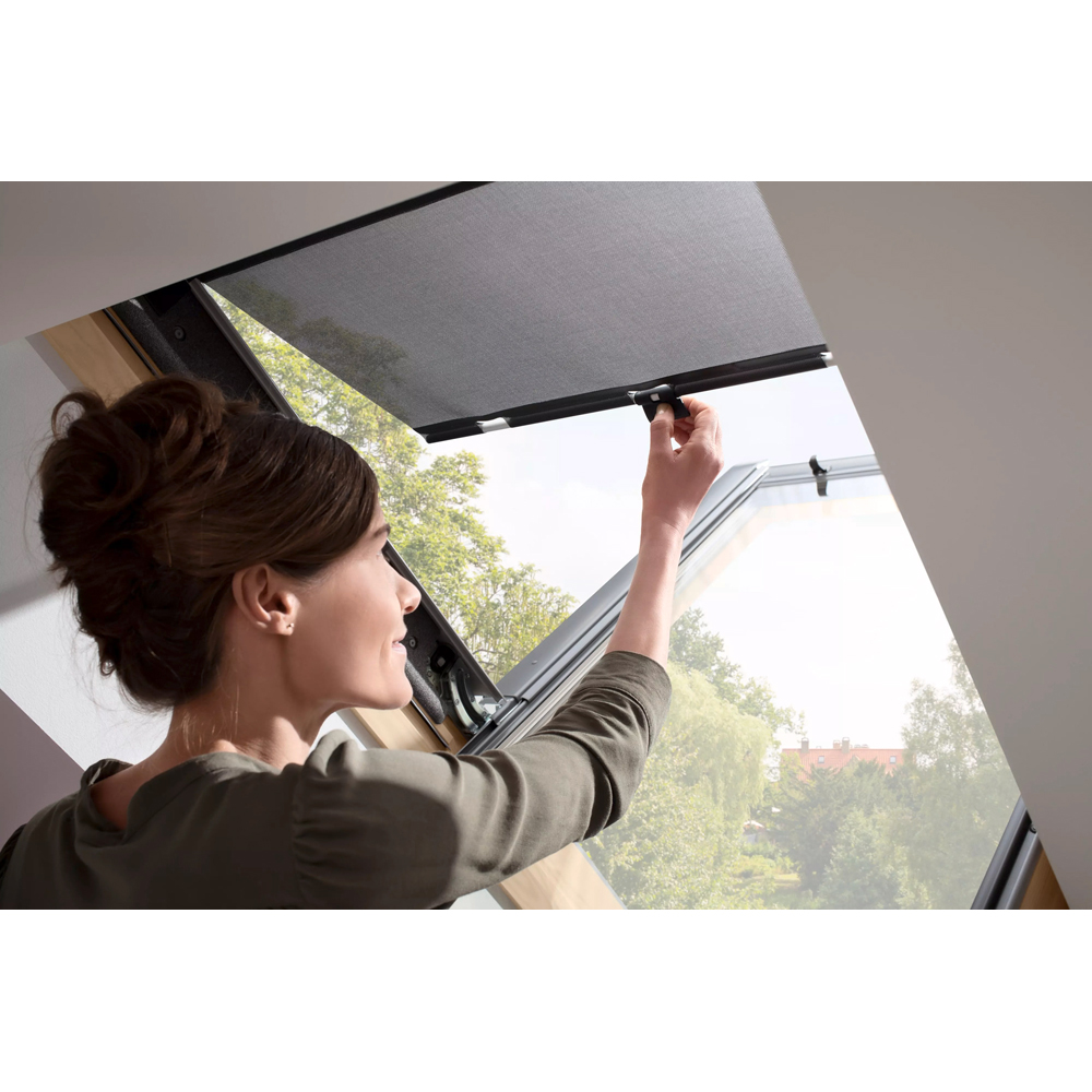 Rulou exterior parasolar VELUX MHL MK00, poliester, 78 x 160 cm, negru
