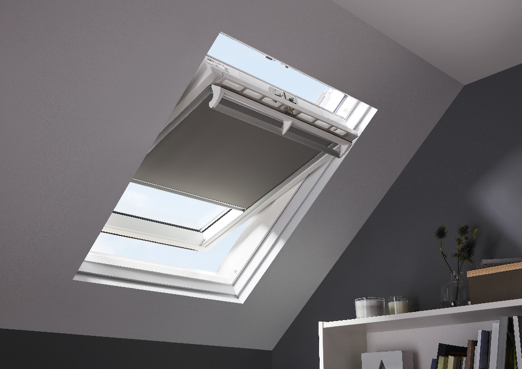 Roleta poliester Velux, 78 x 98 cm, gri
