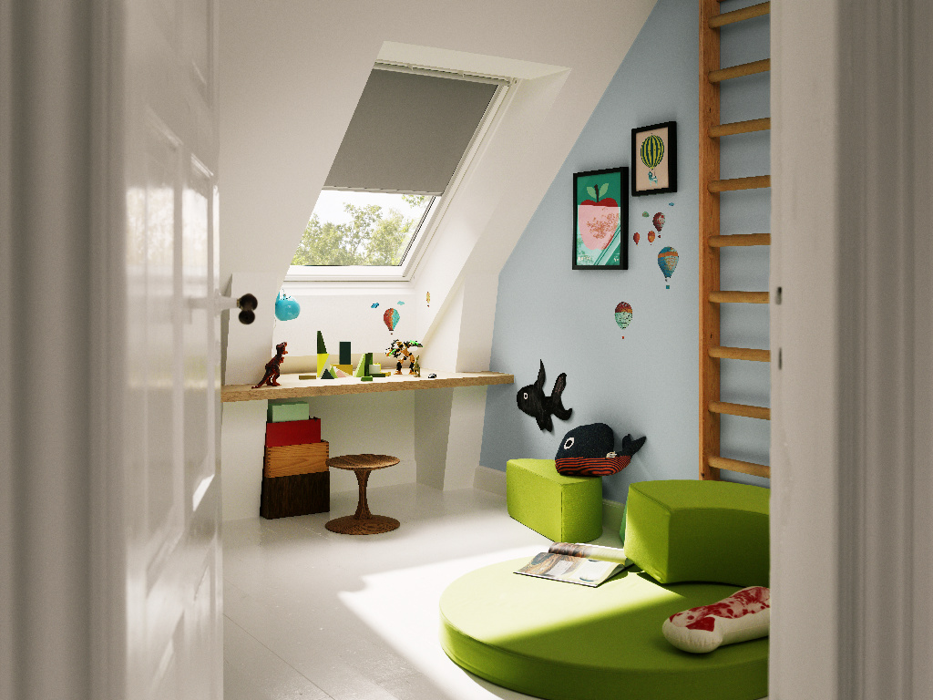 Roleta poliester Velux, 78 x 98 cm, gri