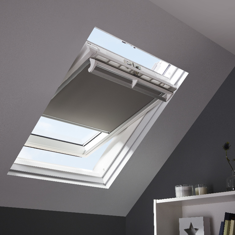 Roleta poliester Velux, 78 x 98 cm, gri