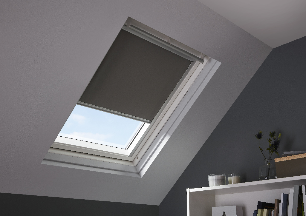 Roleta poliester Velux, 78 x 98 cm, gri