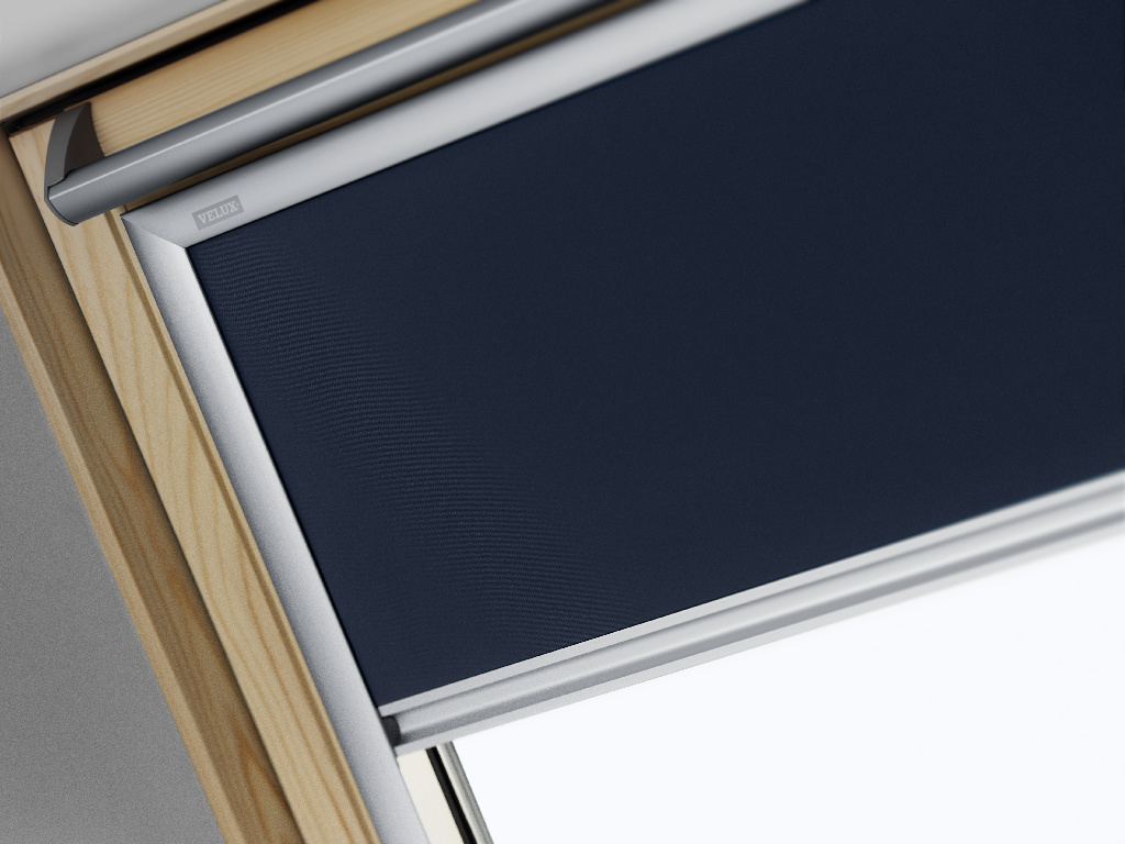 Roleta poliester, albastra, 78 x 98 cm  Velux