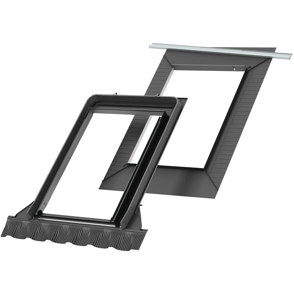 Rama etansare VELUX EDW CK04 1000, aluminiu, 55 x 98 cm, gri antracit