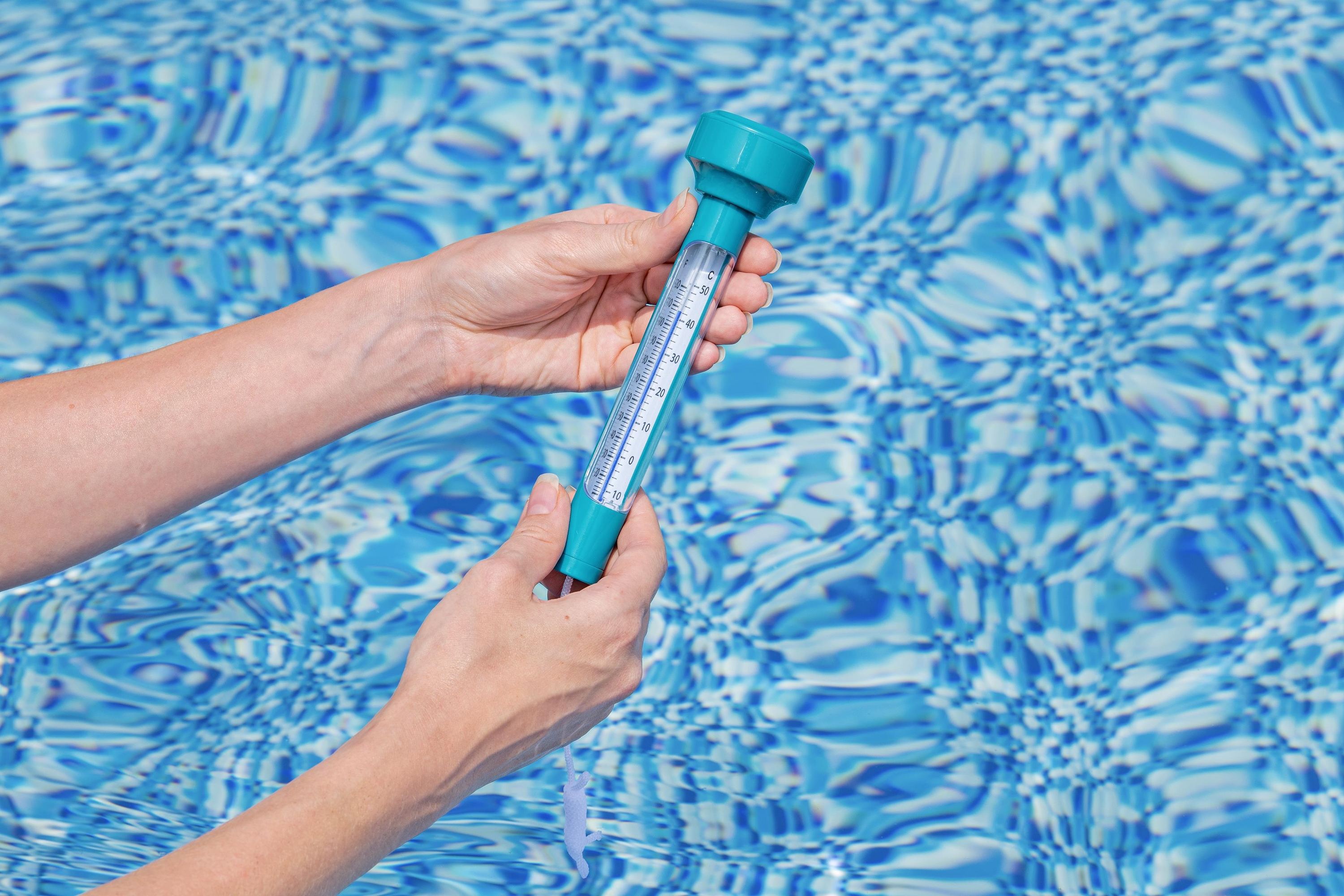 Termometru plutitor pentru piscina BESTWAY, 5x11x25 cm, turcoaz