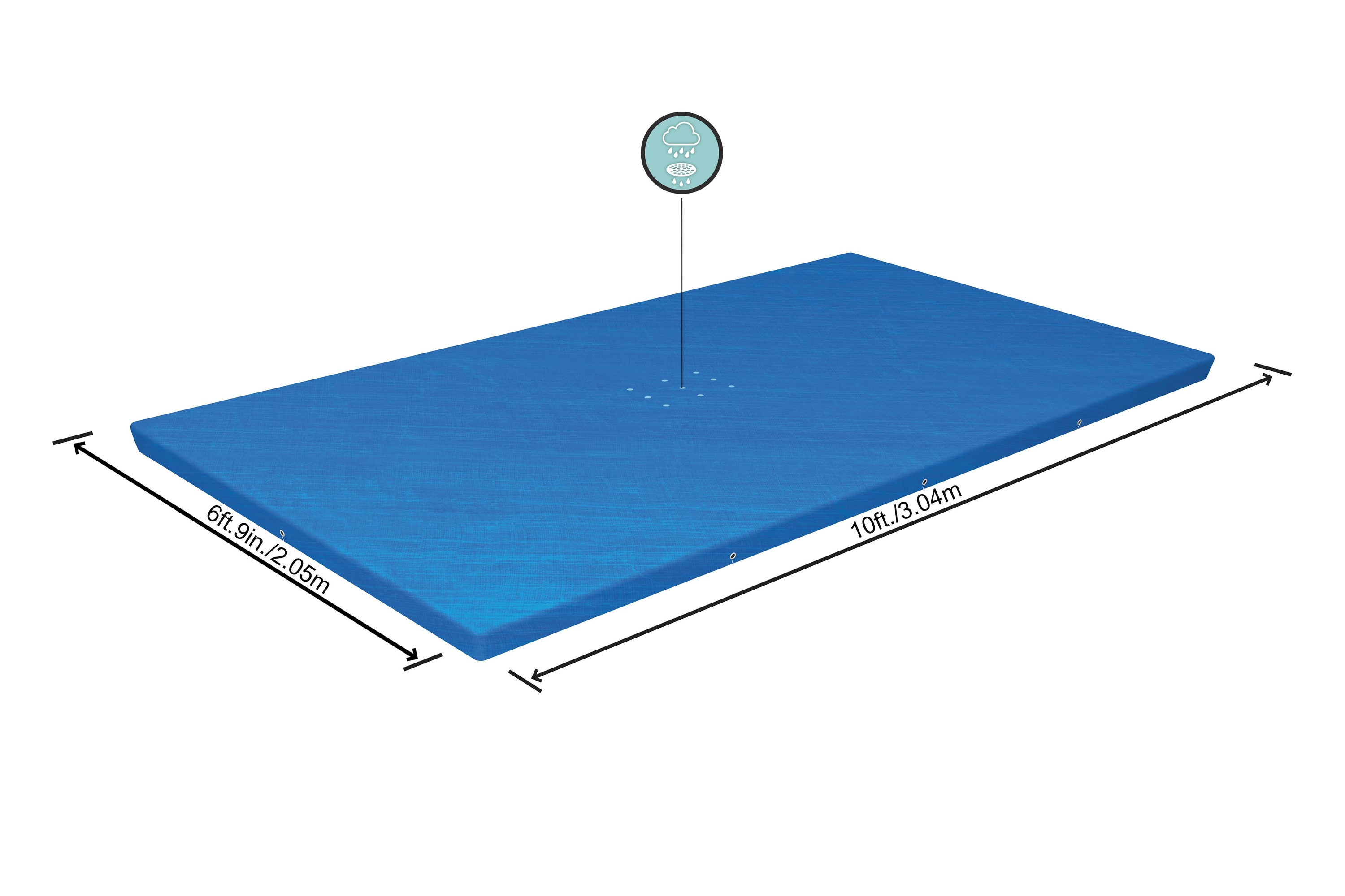 Prelata pentru piscina BESTWAY, cu cadru, dreptunghiulara, compatibil Bestway Frame 300x201 cm, albastru