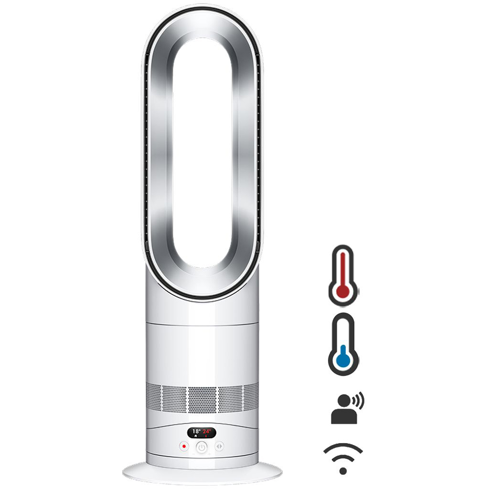 Ventilator de birou DYSON Hot+Cool AM15, Air Multiplier, 10 trepte viteza, Wi-Fi, alb