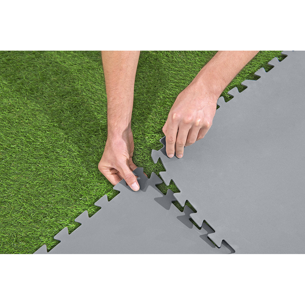 Covoras protectie sol BESTWAY, 78 x 78 cm, 9 buc, gri