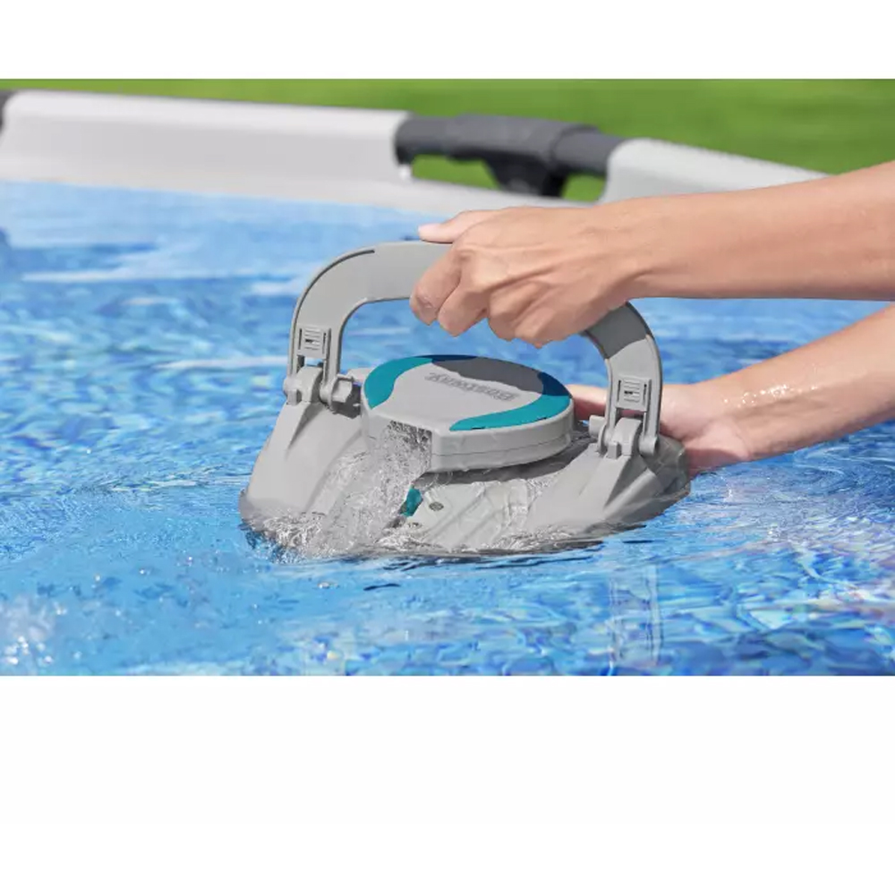 Robot curatare piscina BESTWAY Aquatronix G100, autonomie 30 de minute, curatare pana la 18 mp, gri