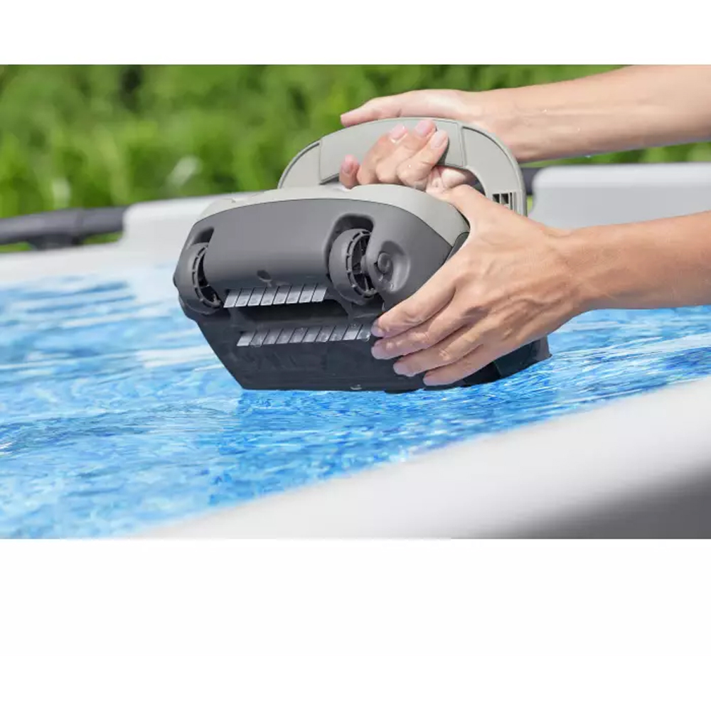 Robot curatare piscina BESTWAY Aquatronix G100, autonomie 30 de minute, curatare pana la 18 mp, gri