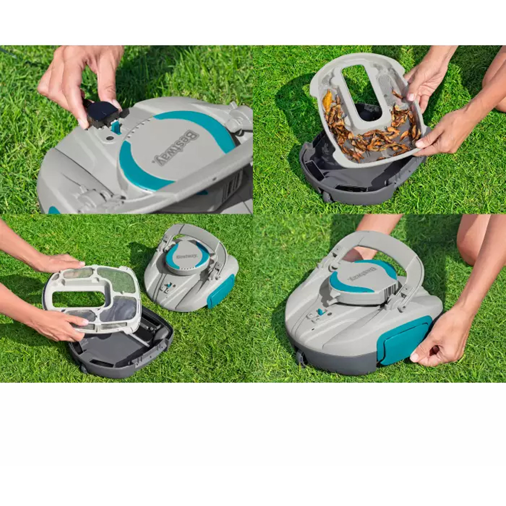Robot curatare piscina BESTWAY Aquatronix G100, autonomie 30 de minute, curatare pana la 18 mp, gri