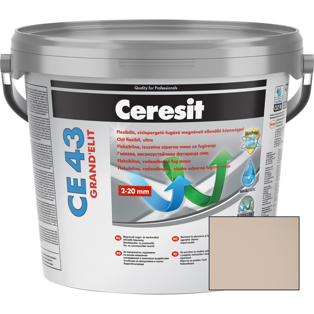 Chit de rosturi gresie si faianta CERESIT CE43, Bahama, interior/exterior, 5 kg