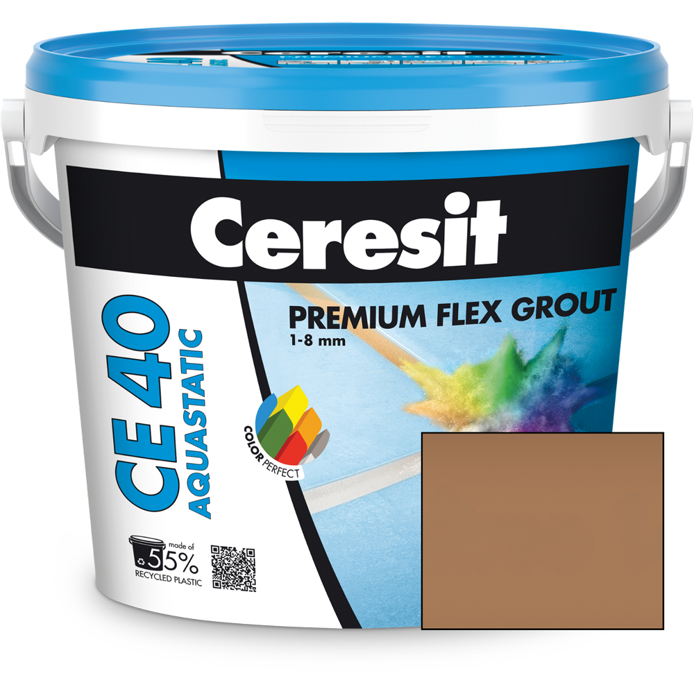Chit de rosturi gresie si faianta CERESIT CE40, Almond Brown, interior/exterior, 5 kg
