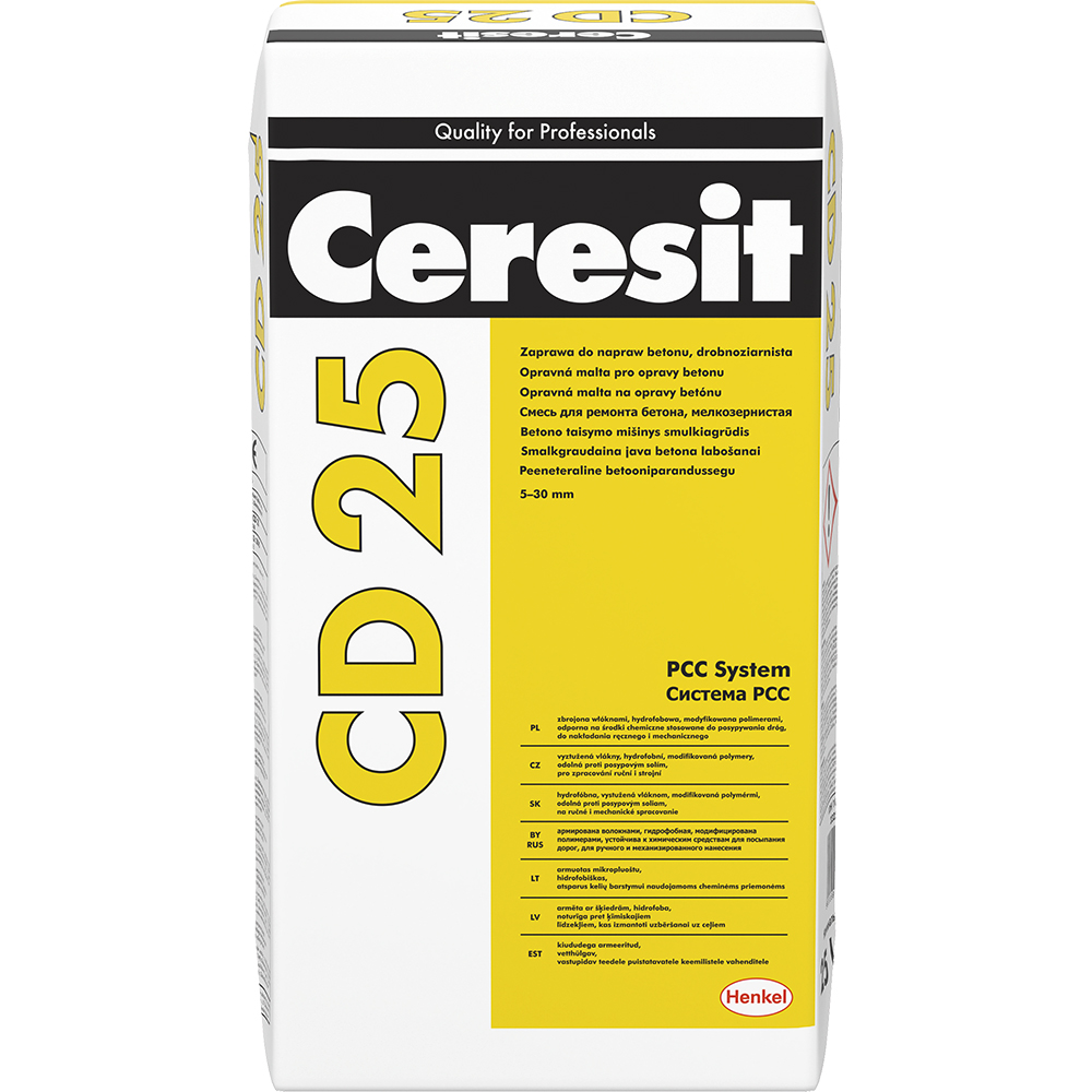 Mortar fin pentru reparatii CERESIT CD 25, 25 kg
