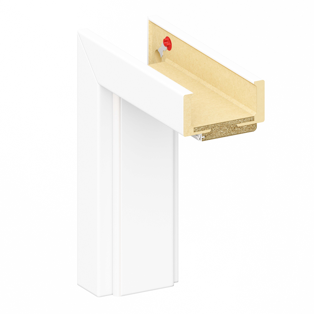 Toc usa reglabil CLASSEN 34-36, PAL, 88 x 205 cm, dreapta, alb