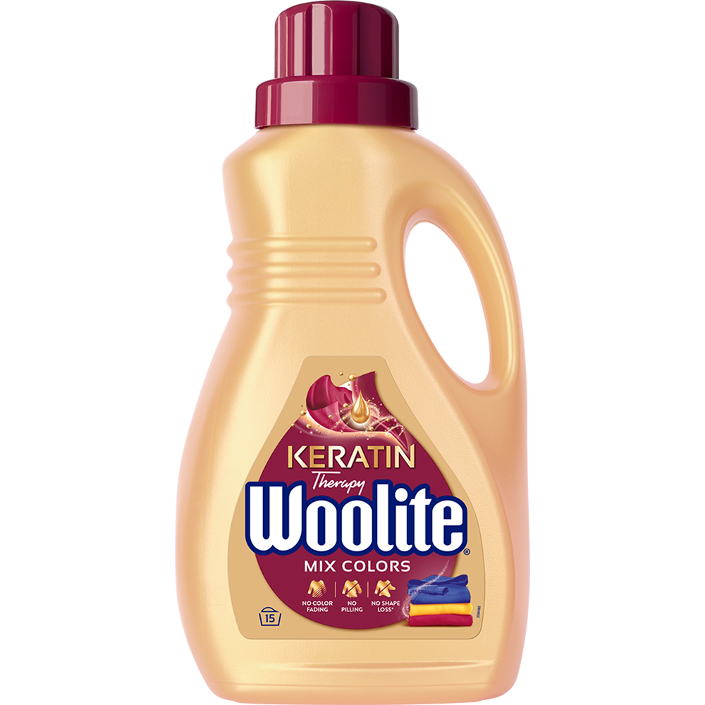 Detergent lichid WOOLITE Keratin Mix Colors, 0.9 l, 15 spalari