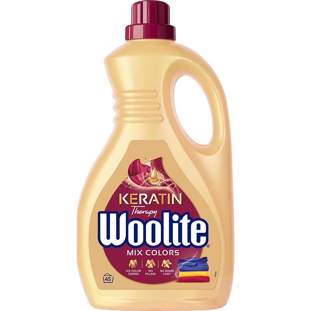Detergent lichid WOOLITE Keratin Mix Colors, 2.7 l, 45 spalari