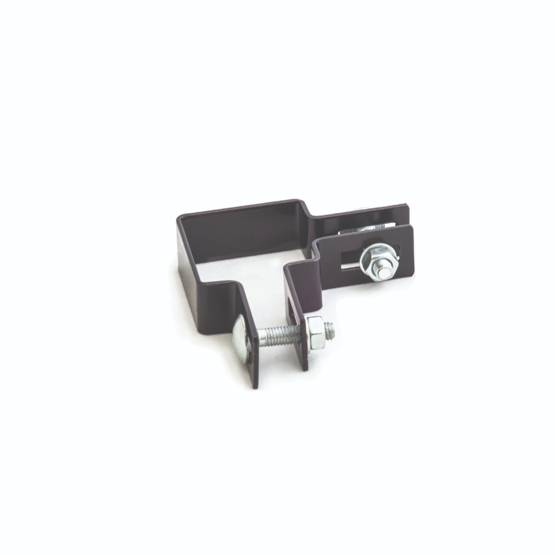Suport prindere stalp gard, 5 x 5, galvanizat, RAL 9005, otel, negru, 5 x 5 x H 2.5 cm Polbram