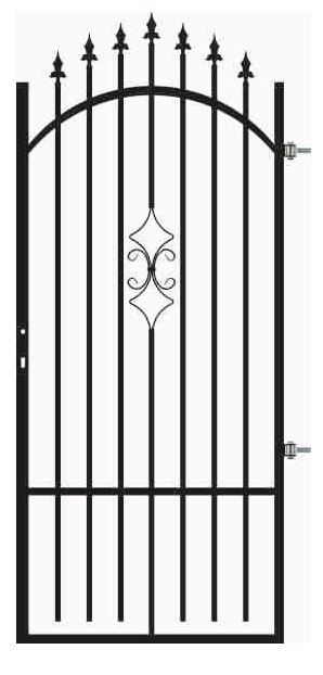 Poarta metalica pietonala Polo, metal, 90 x 180 cm, deschidere dreapta Polbram