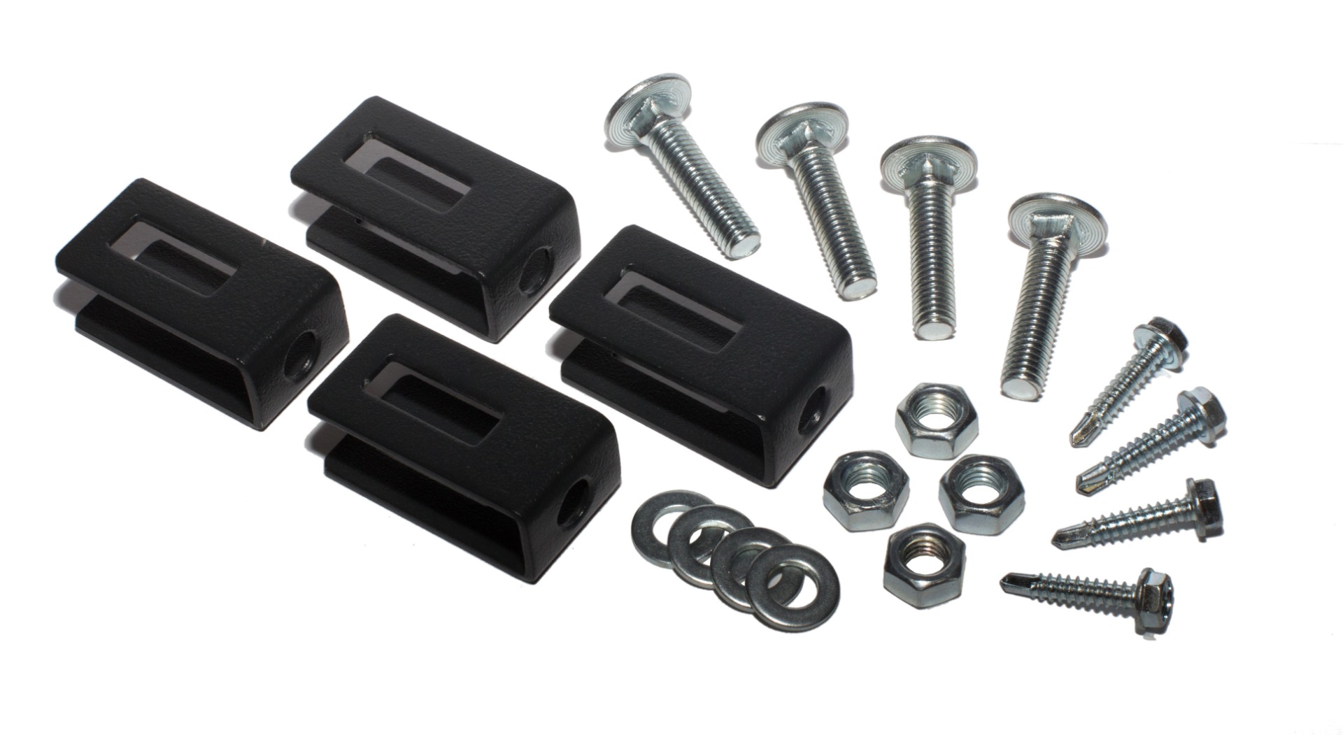 Conector tip U, set 4 buc., negru, 5.5 x 4.5 x 2.5 cm Polbram