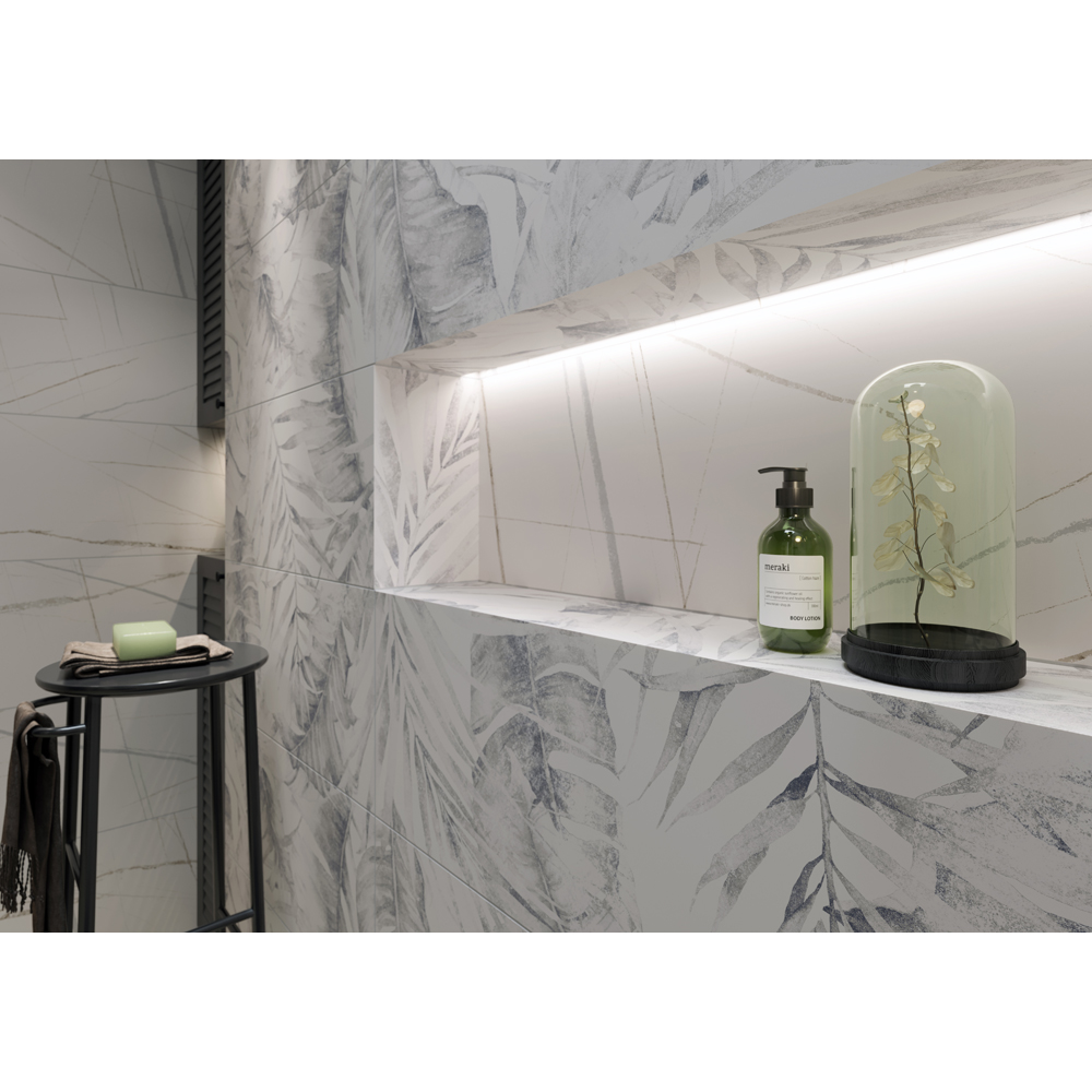 Fraianta interior Cersanit Lean, Stone, White, 29 x 89 cm, 1.29 mp/cutie, alb