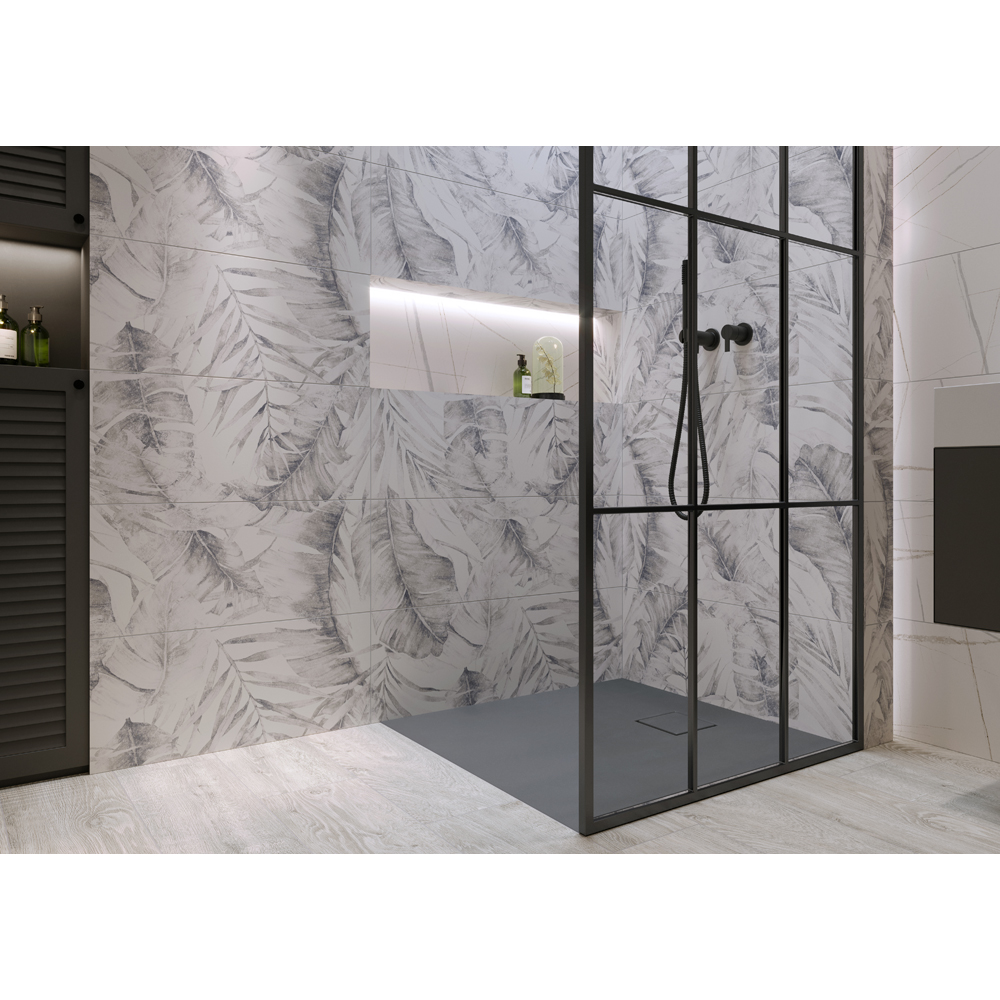 Fraianta interior Cersanit Lean Motive, 87 x 89 cm, 0.77 mp/cutie, alb