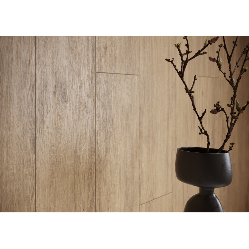 Gresie interior/exterior Cersanit Wood Concept, 89 x 22 cm, 0.97 mp/cutie, bej