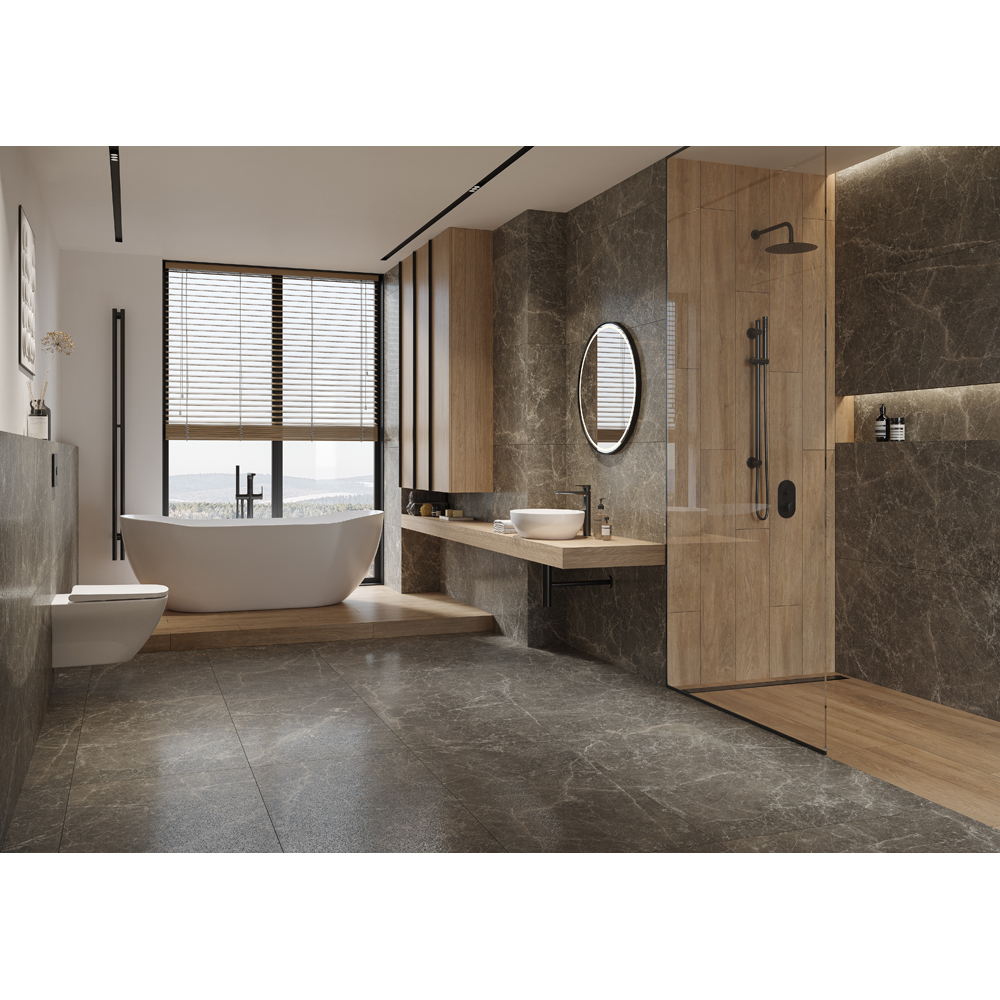 Gresie interior/exterior Cersanit Imperiale Stone, 120 x 60 cm, 1.43 mp/cutie, maro