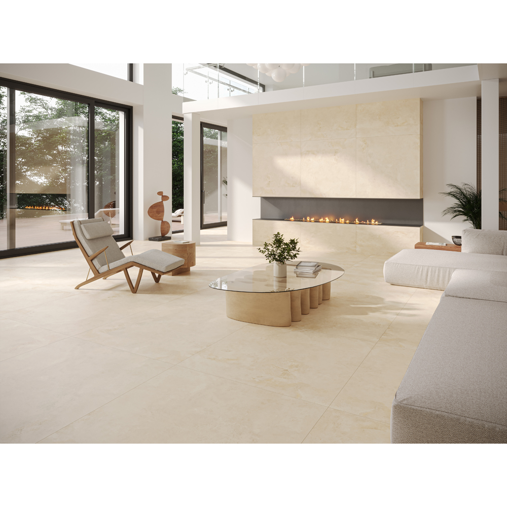Gresie interior/exterior Cersanit Winter Shadow, 120 x 60 cm, 1.43 mp/cutie, bej