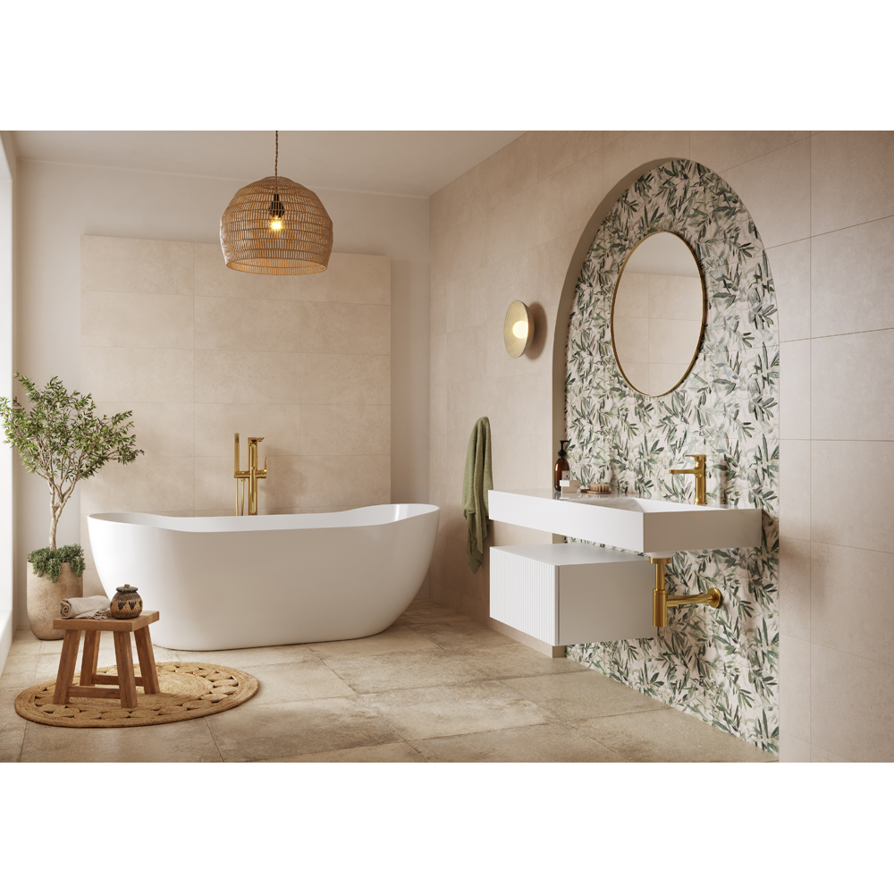 Gresie interior/exterior Cersanit Umbria Rustic, 60 x 30 cm, 1.25 mp/cutie, crem