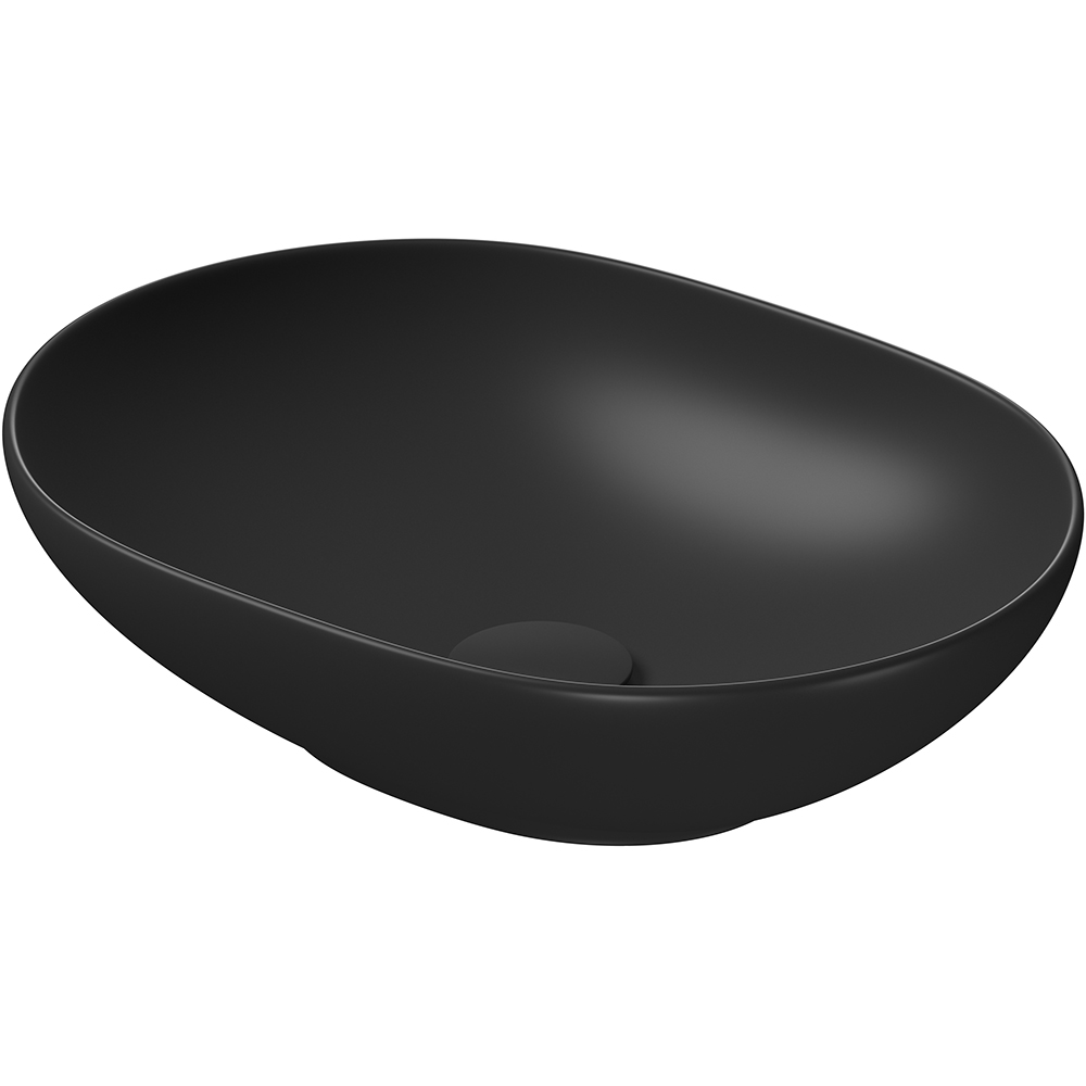 Lavoar baie CERSANIT Savio, ceramica, 50 x 38 x 13.5 cm, negru