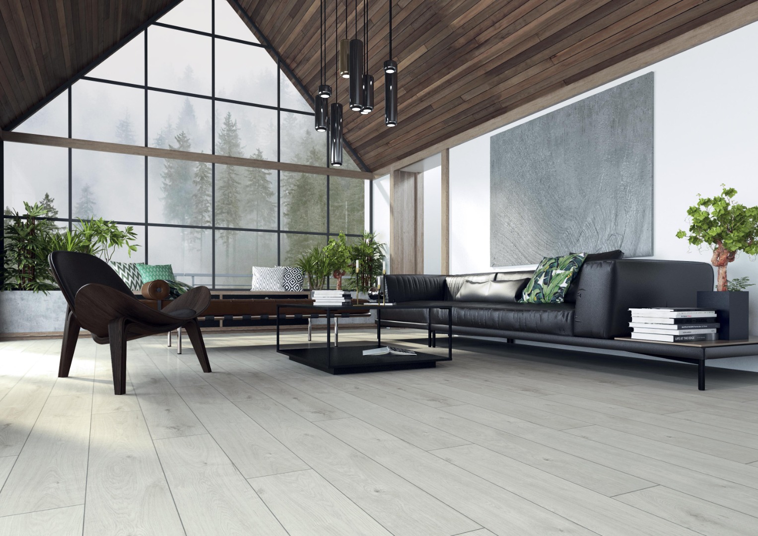 Parchet laminat 10 mm, gri, acoperire per cutie 1.67 mp, AC6, HDF Swiss Krono