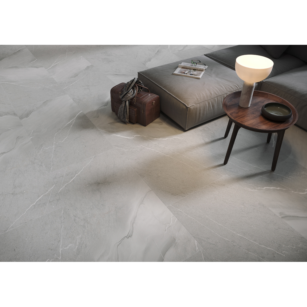 Gresie interior /exterior Cersanit Lake Stone, 120 x 60 cm, 1.43 mp/cutie, gri