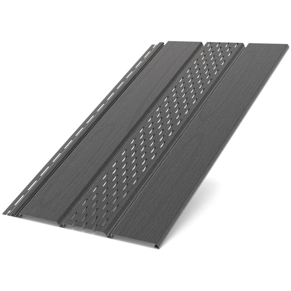 Lambriu PVC / Sageac perforat SMART, 300 x 34 cm, grafit (RAL 7021)