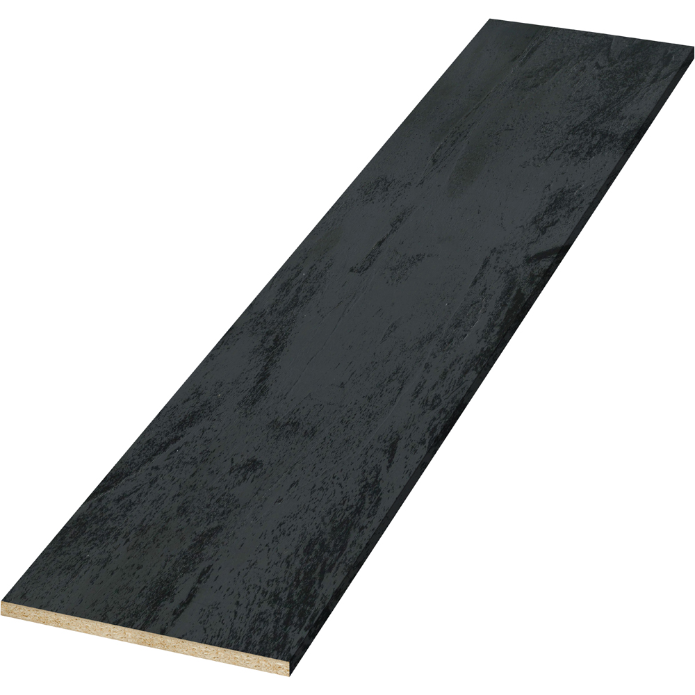 Blat bucatarie Luna, PAL, 200 x 60 x 2.2 cm, negru