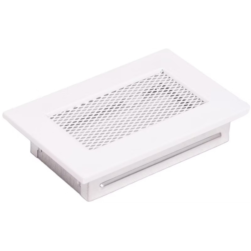 Grila ventilatie semineu, otel, 170 x 110 mm, alb
