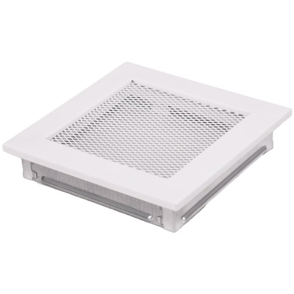 Grila ventilatie semineu, otel, 170 x 170 mm, alb