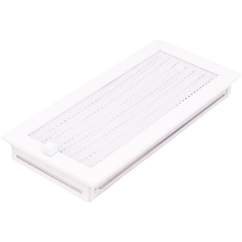 Grila ventilatie semineu cu jaluzele, otel, 370 x 170 mm, alb