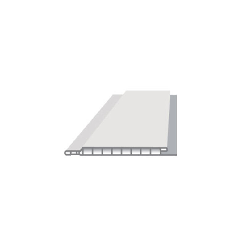 Lambriu, PVC, alb, 300 x 10.5 cm x 8 mm, acoperire 3 mp  Vilo Zip Top 105