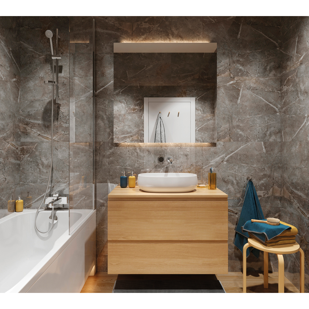 Panou decorativ Marble Skin Vilo, SPC, 60 x 120 cm, taupe
