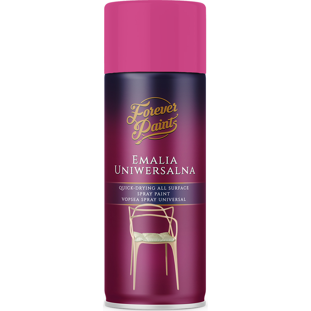 Spray vopsea email universala Forever Paints, roz erica lucios (RAL 4003), 400 ml